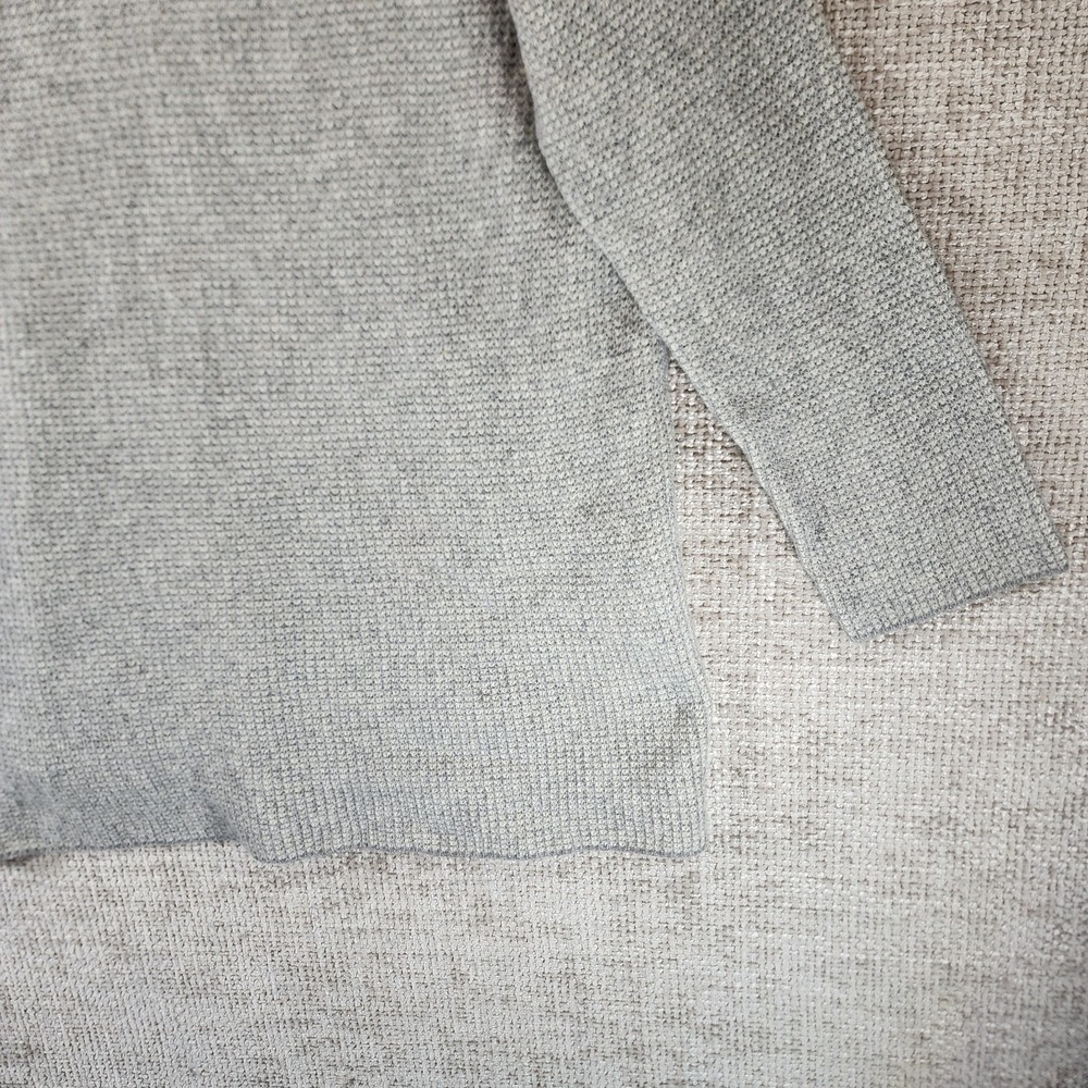 Eileen Fisher VNeck Cashmere Lambswool Sweater Womens Large Gray Oversized *hole - Picture 9 of 11
